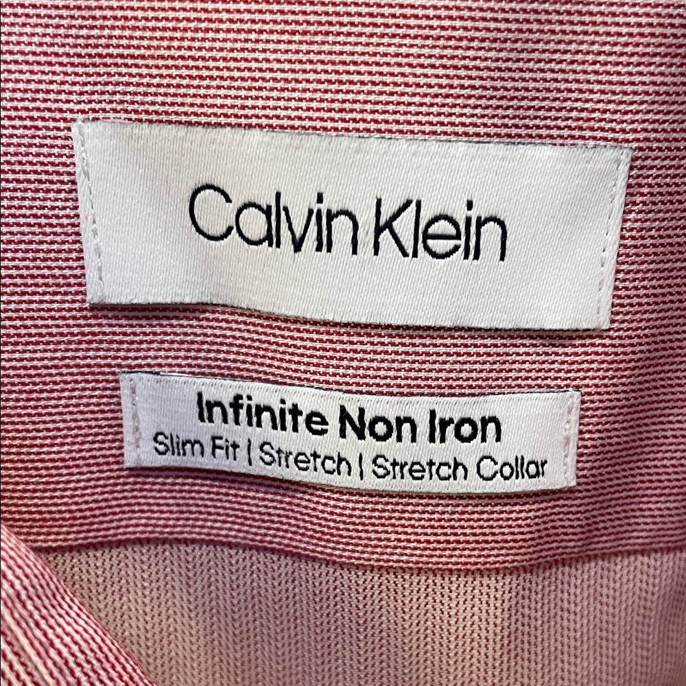 Calvin Klein Men's Light Red Dress Shirt - Picture 13 of 15